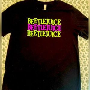 Women’s Bella Canvas Halloween Beetlejuice T Shirt Size Large